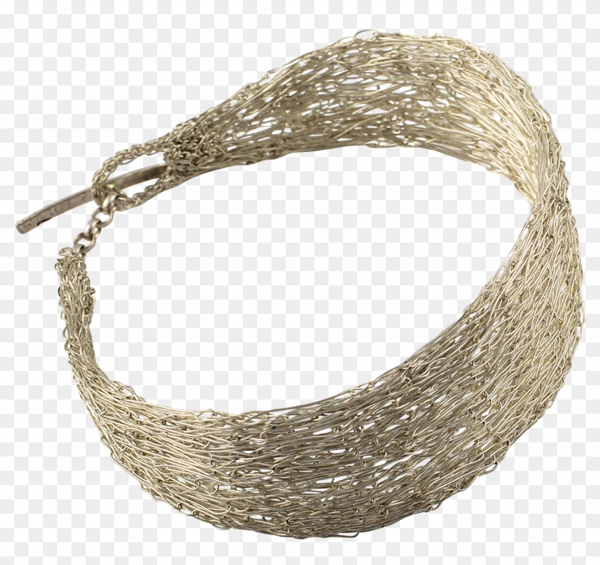 Wide Silver Thresh Bracelet - Bracelet Clipart