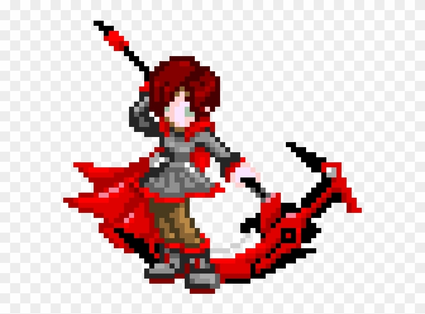 Ruby Rose - Rwby Ruby Pixel Art Clipart #1542433