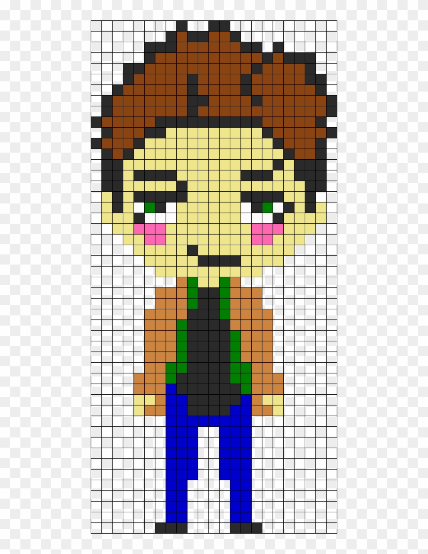 Dean Winchester Perler Perler Bead Pattern / Bead Sprite - Pretzel Perler Bead Pattern Clipart