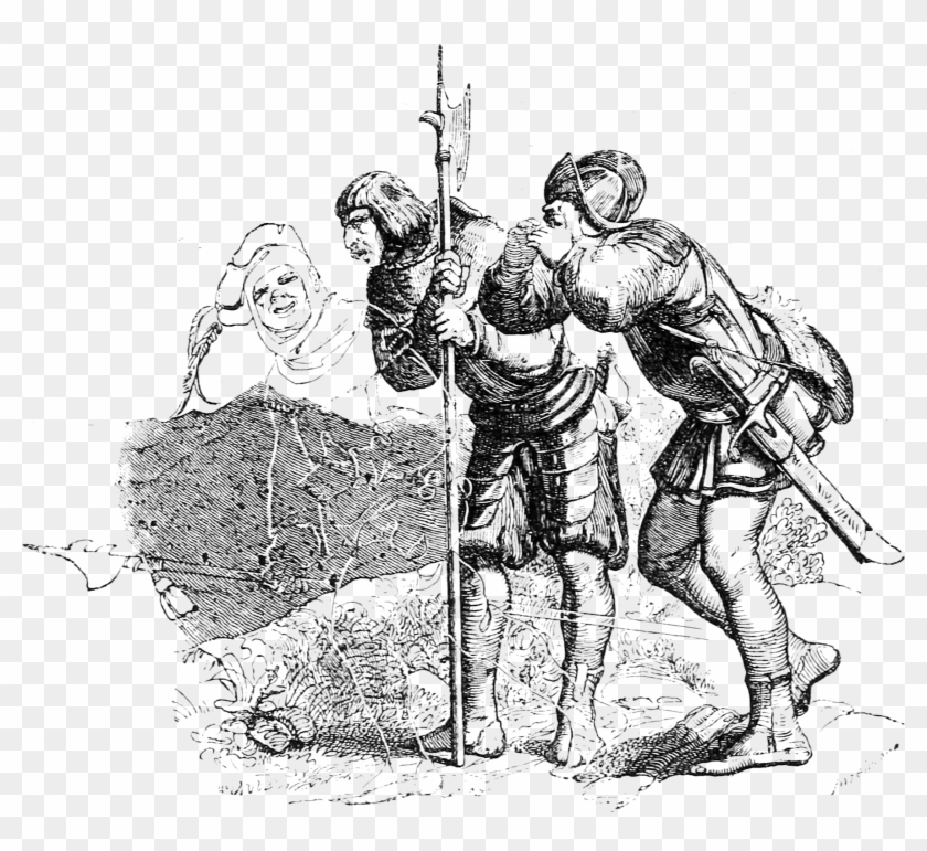 Un Des Trois Se Rend Invisible - Sketch Clipart