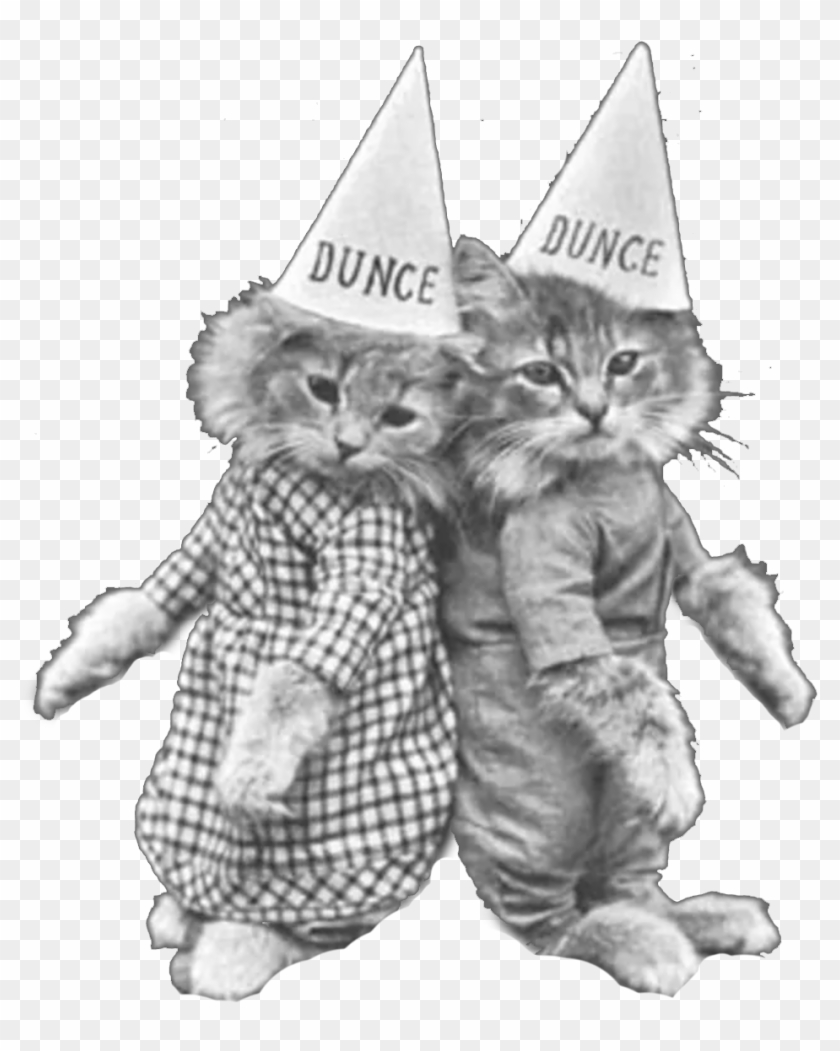 April 19, 2017 At - Vintage Cats Dressed Up Clipart