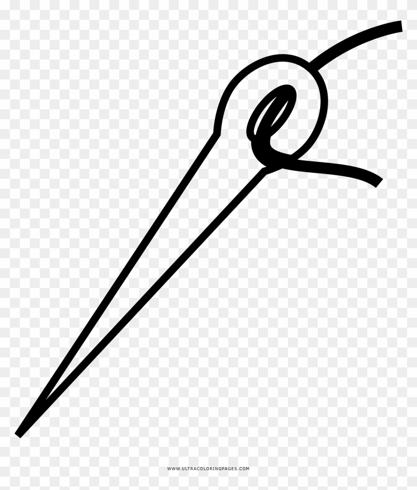 Shocking Needle Coloring Pages And Thread Space Page - Aguja Dibujo Para Colorear Clipart