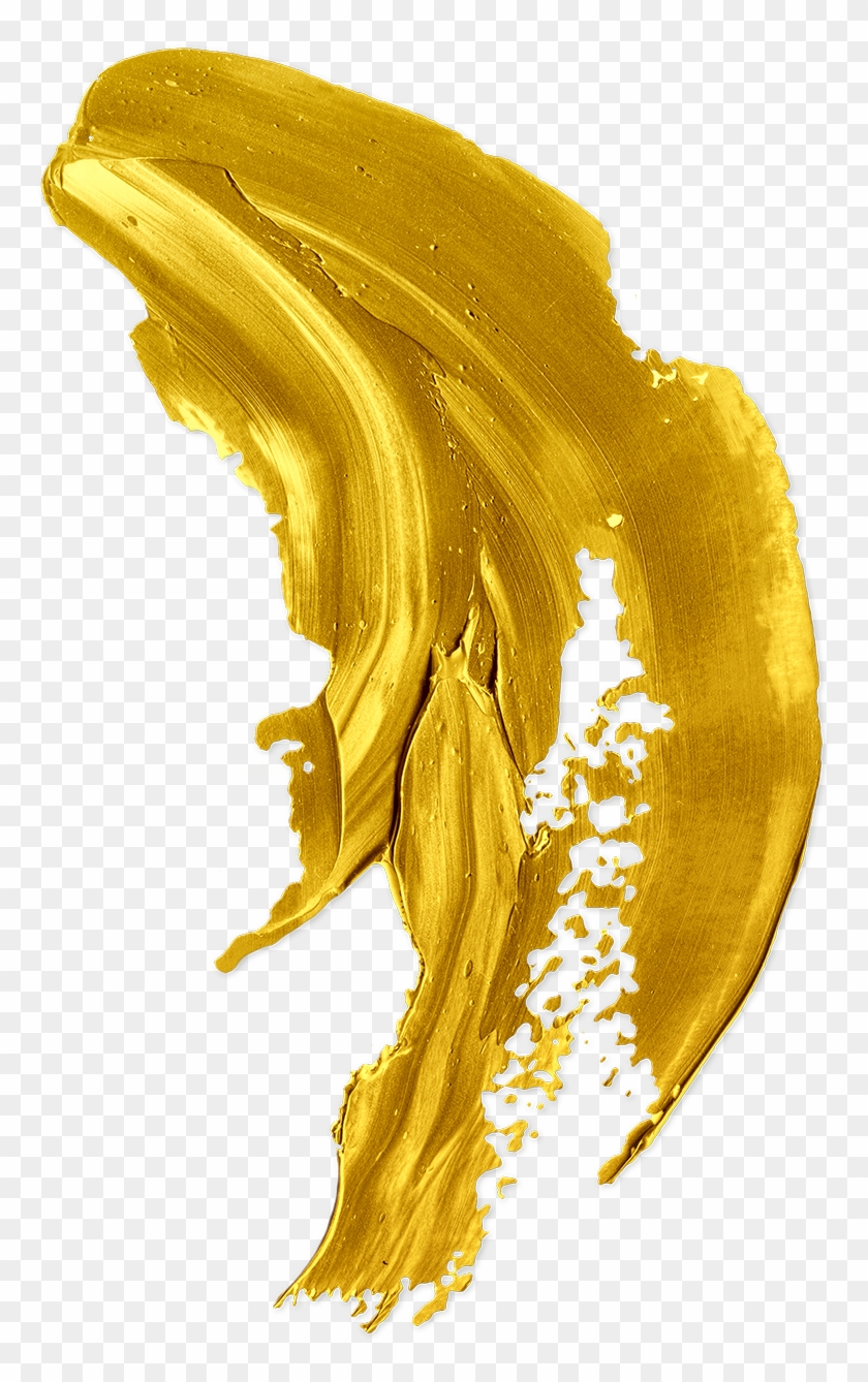 "golden Paint" Is A Set Of Vivid Gold Paint Textures - Painting Clipart #1543511