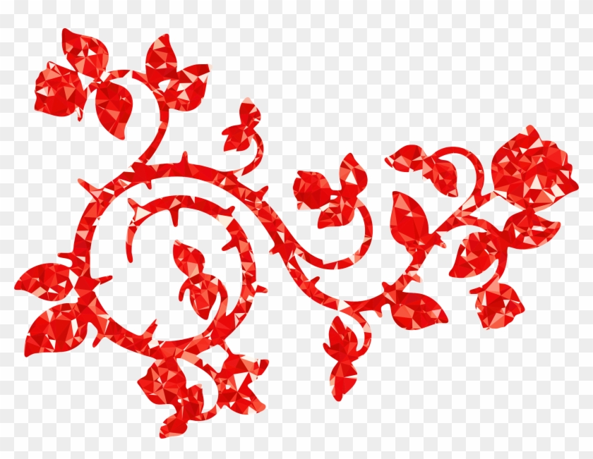 Vine Silhouette Thorns, Spines, And Prickles Rose Drawing - Flowers With Thorns Drawing Clipart