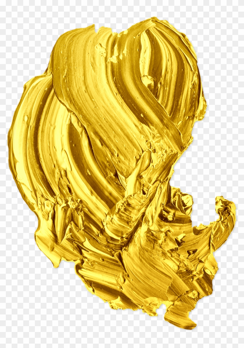"golden Paint" Is A Set Of Vivid Gold Paint Textures - Paint Clipart #1543538