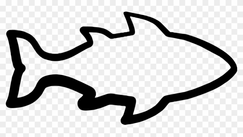 Kooziez - Transparent Fish Outline Clipart