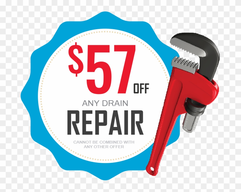 Fifty-seven Dollars Off Any Drain Repair Coupon - Adjustable Spanner Clipart #1544670