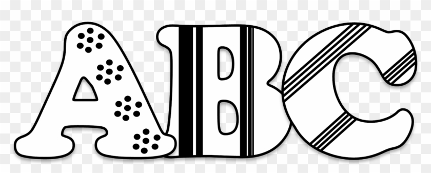 Abc Clipart Free Club Image - Abc Clipart Black And White - Png Download
