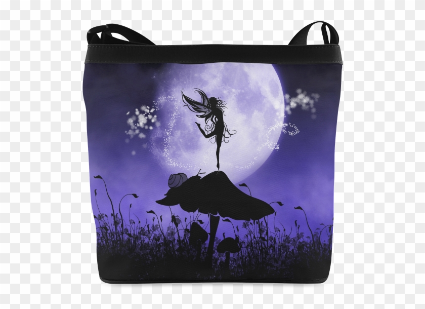 A Beautiful Fairy Dancing On A Mushroom Silhouette - Fairy Silhouette Sitting On A Mushroom Clipart #1545696
