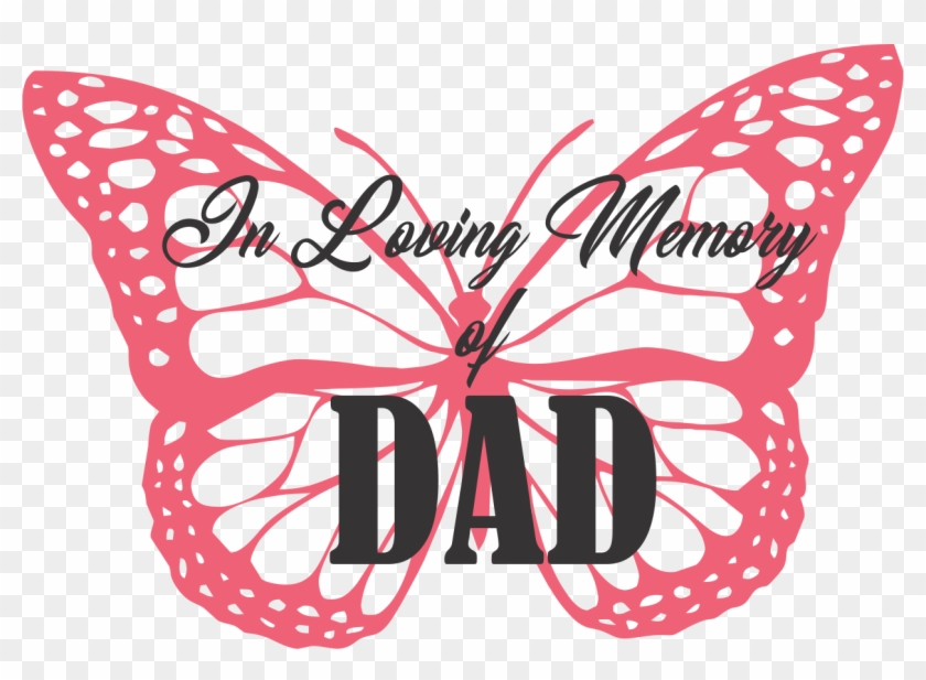 In Loving Memory Of Dad - Butterfly Drawing Images With Colour Clipart