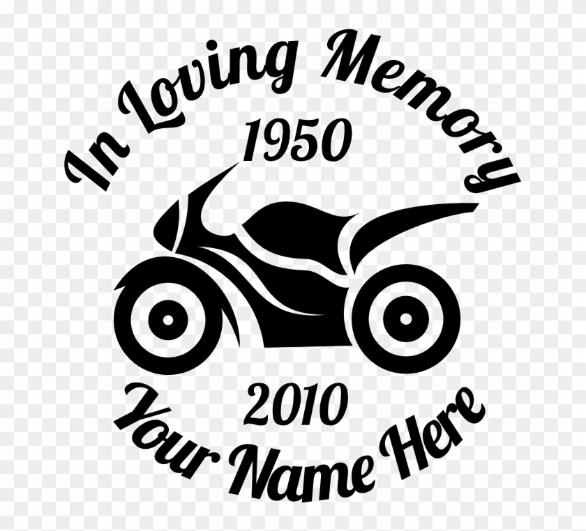 In Loving Memory Motorcycle Sticker - Motorcycle Clipart #1545893