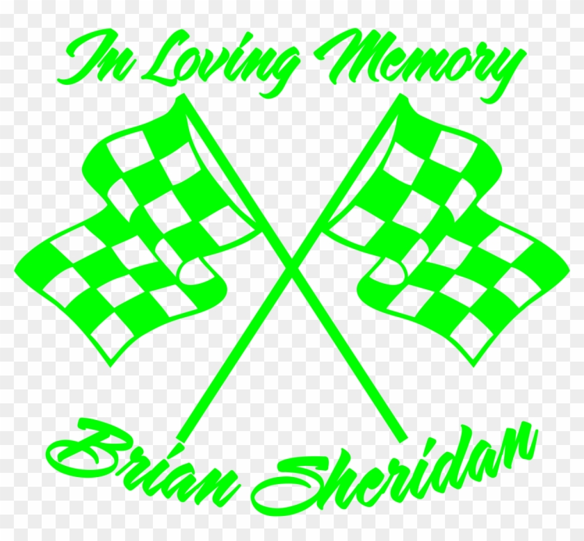 In Loving Memory Brian Sheridan - Checkered Flag Clipart