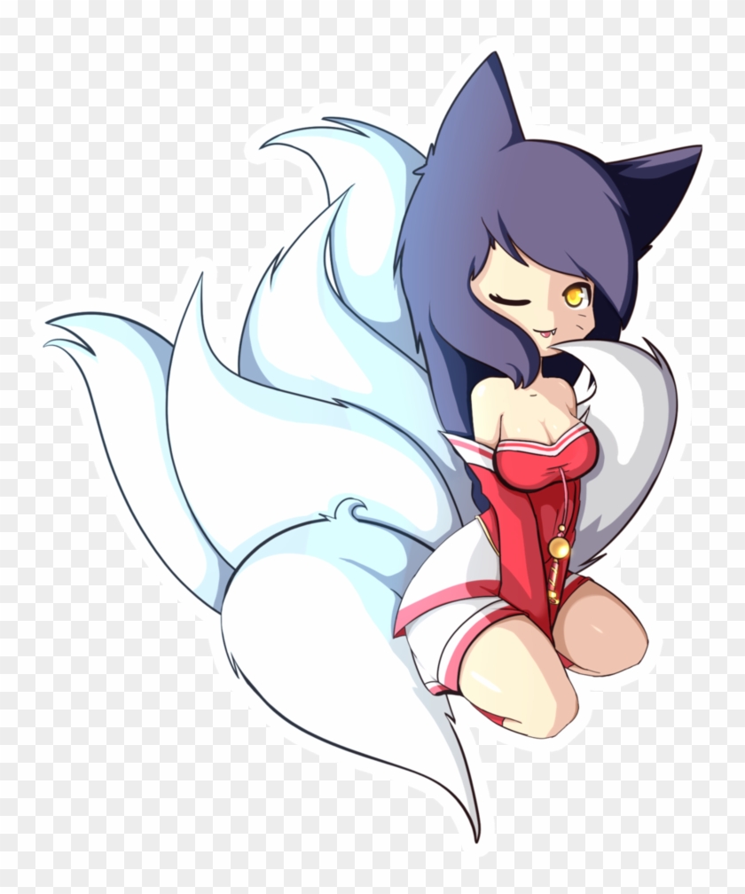 Ahri The Nine-tailed Fox - Cute League Of Legends Fan Art Ahri Clipart
