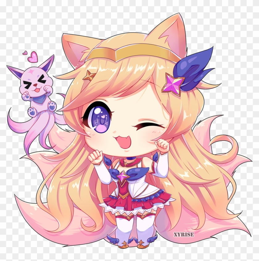 Chibi Star Guardian Ahri - Star Guardian Ahri Chibi Clipart