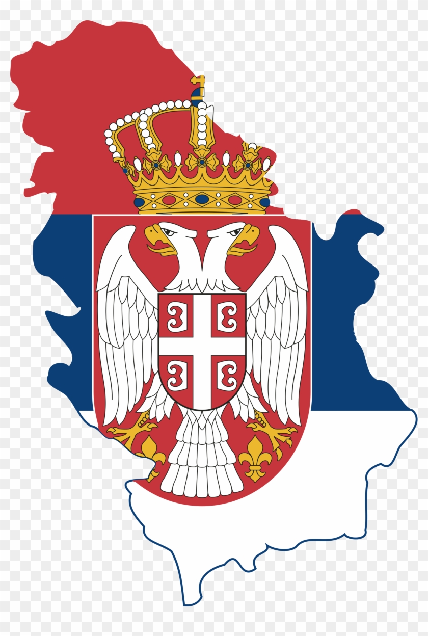 Association Of Human Rights Institutes' Conference - Serbia Map With Flag Clipart