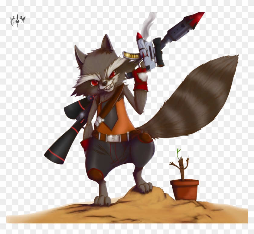 Rocket Raccoon Transparent Png - Rocket Raccoon Comic Gun Clipart