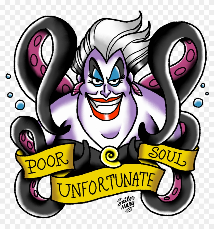 Maleficent Tattoo Cattivi Disney Villain The Walt Disney - Poor Unfortunate Souls Tattoo Clipart