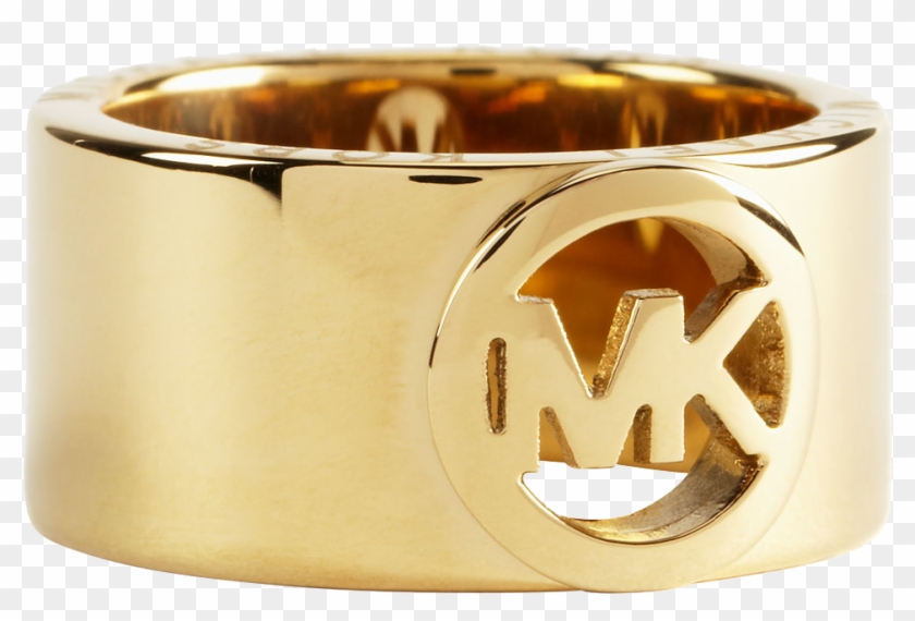 Michael Kors Logo Chunky Gold Ring - Bangle Clipart