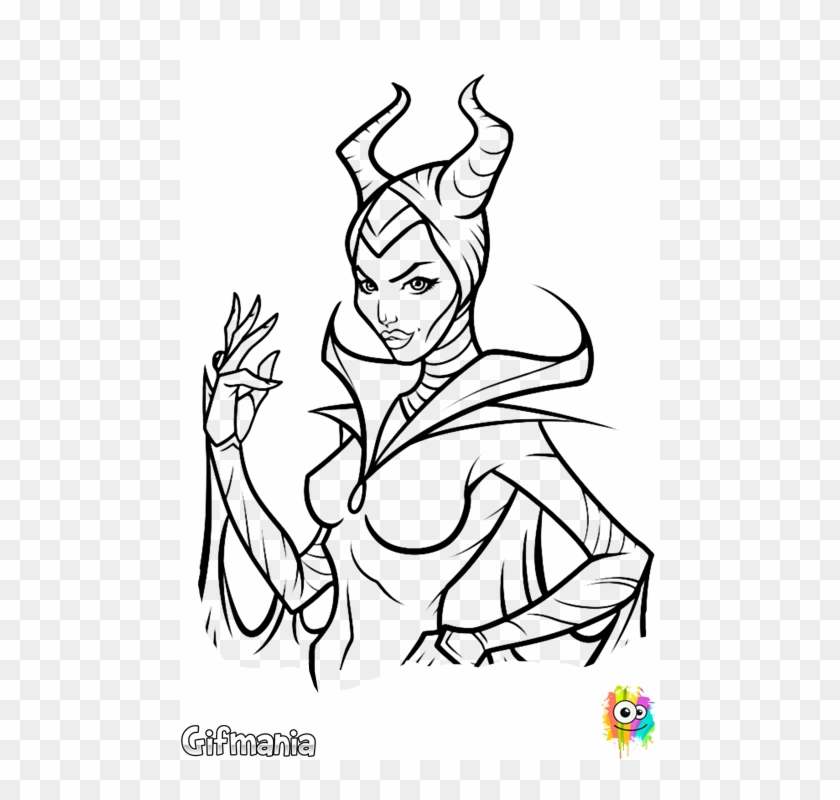 480 X 720 3 - Dibujos De Malefica Para Colorear Clipart