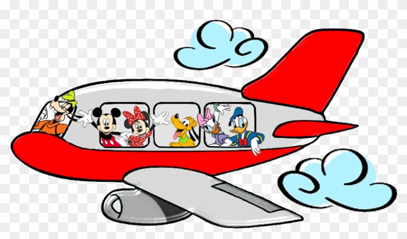 Mickey & Pals Clipart - Mickey Mouse On A Plane - Png Download