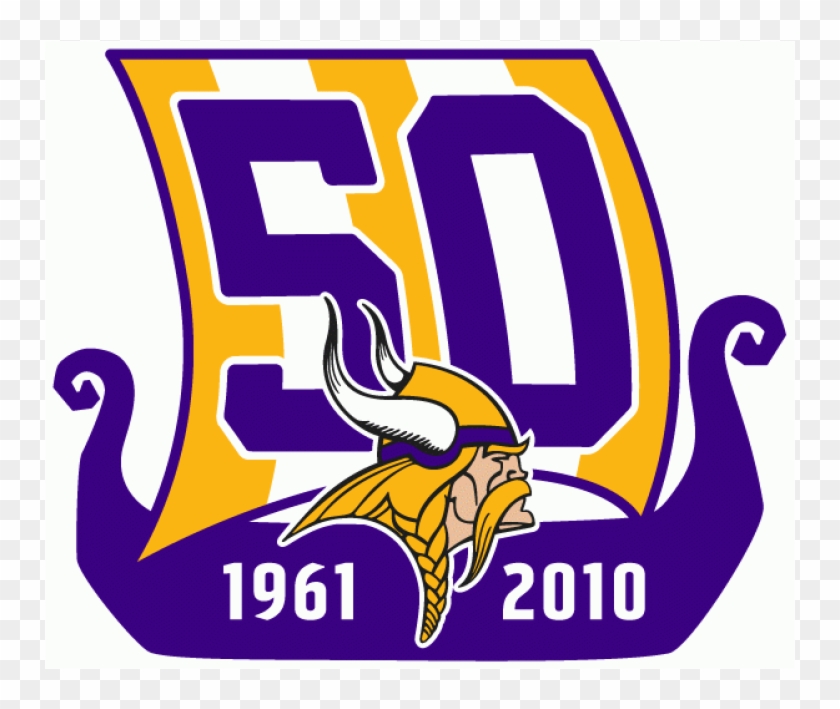 Minnesota Vikings Iron On Stickers And Peel-off Decals - Minnesota Vikings 50 Years Clipart #1551091