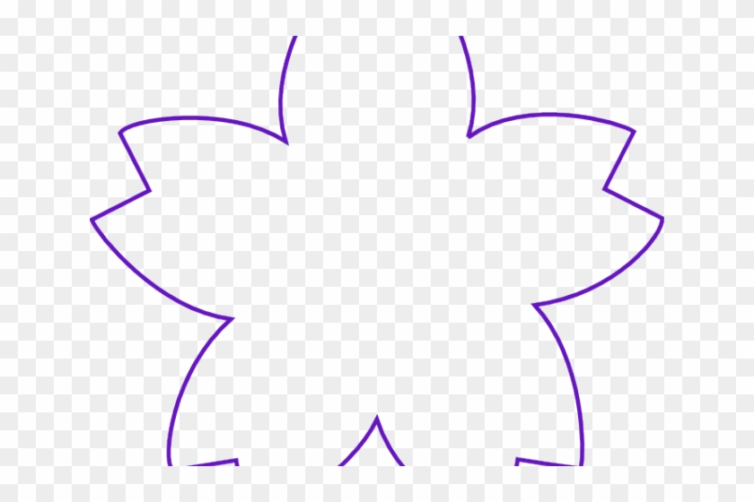 Purple Rose Clipart Leaf Outline - Clip Art - Png Download #1552142