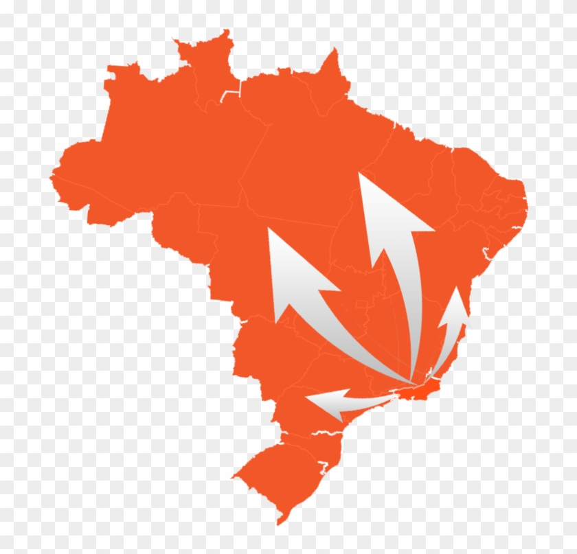 Brazil Map Outline , Png Download - Brazil Map Clipart