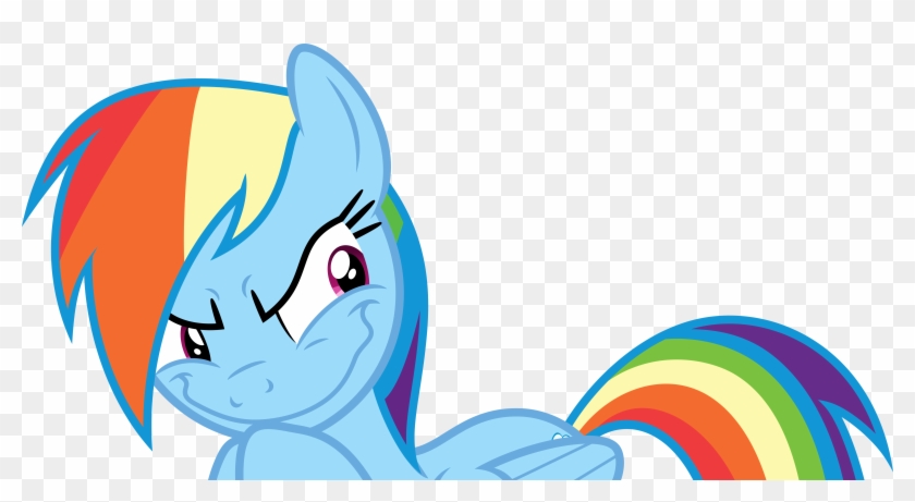 Vector - Rainbow Dash Evil Face Clipart
