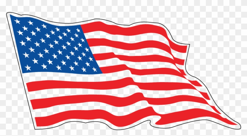 American Race Flag Decals Sizes 3inch - Stand American Flag Clipart