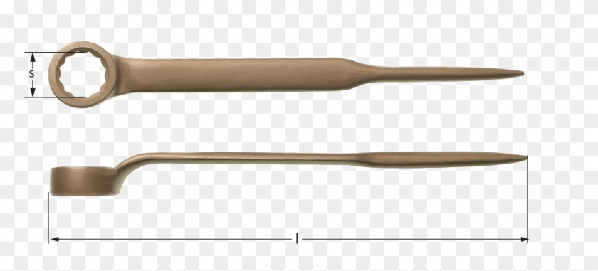 Construction Box End Wrench With Pin, Offset - Metalworking Hand Tool Clipart #1552627