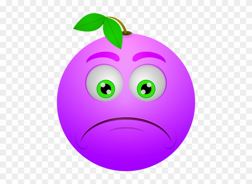Smiley, Berry, Sad, Frown, Icon - Sadness Clipart #1553424