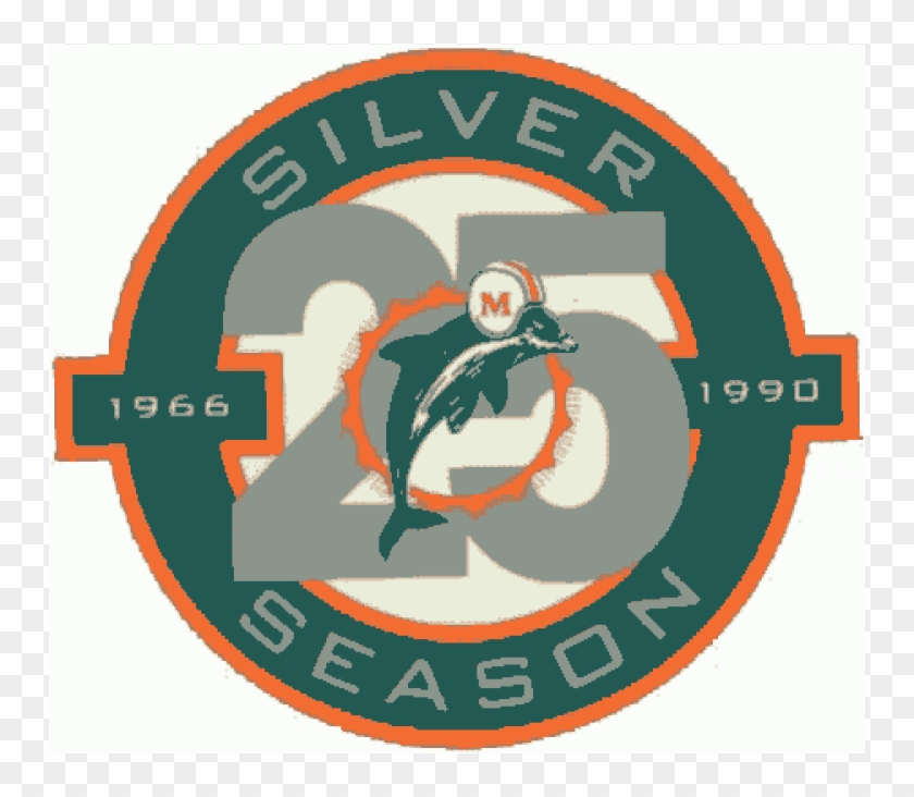 Miami Dolphins Iron On Stickers And Peel-off Decals - Miami Dolphins Anniversary Logo Clipart