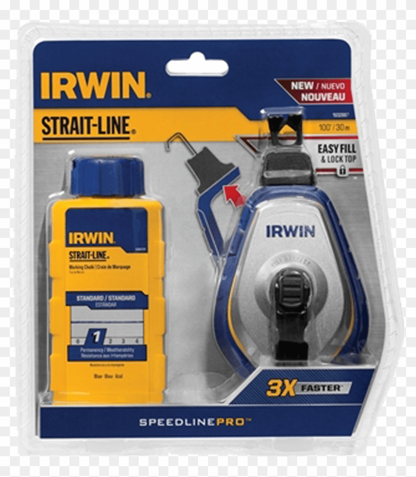Irwin Strait Line® Speed Line Pro™ Chalk Reel And Chalk - Tiralineas Irwin Clipart
