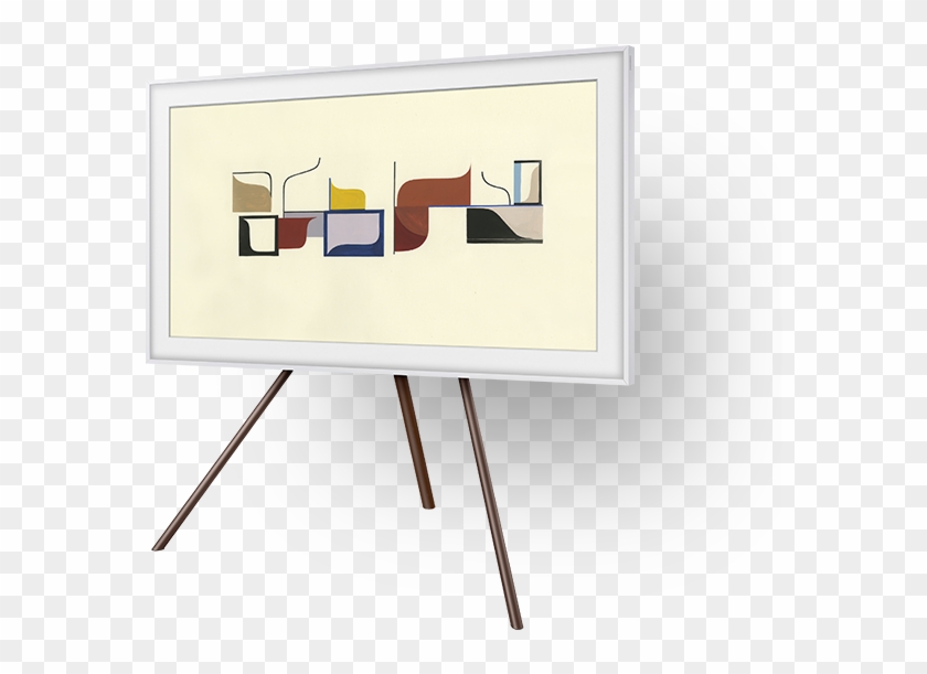 The Frame On A White Studio Stand - Samsung The Frame Ls003 Clipart
