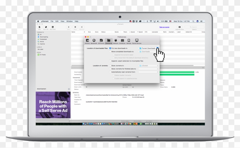 Change Download Folder Utorrent - Pacer App Clipart #1553755