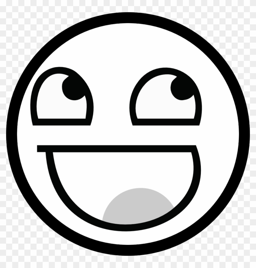 Awesome Awesomesmile Black White Line Art 999px 78 - Awesome Face White Clipart #1554024