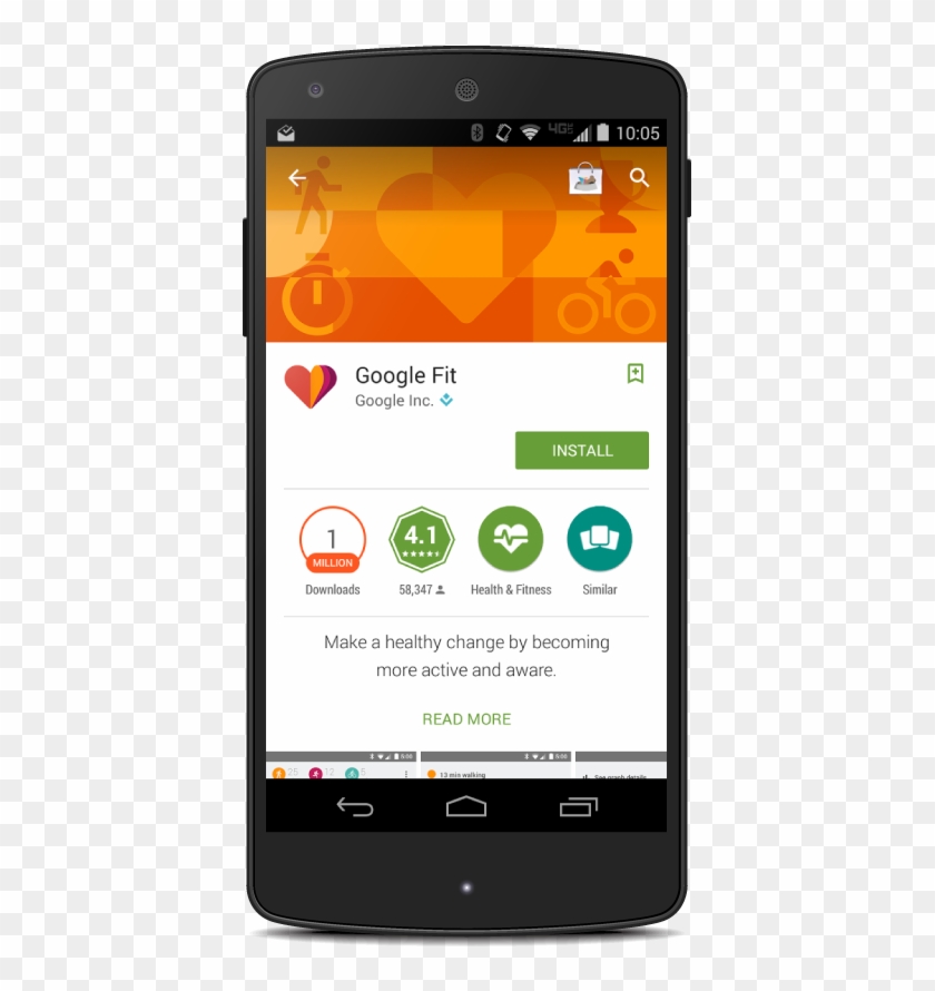 Google Fit Banner In Play Store - Search Page Results App Mobile Clipart #1554118