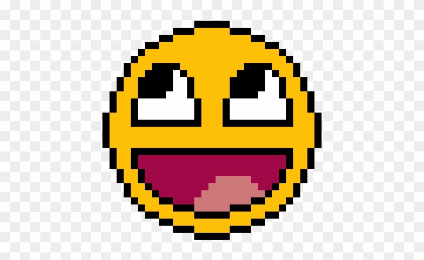 Awesome-derpy Face - Dibujos Cuadriculados De Emojis Clipart