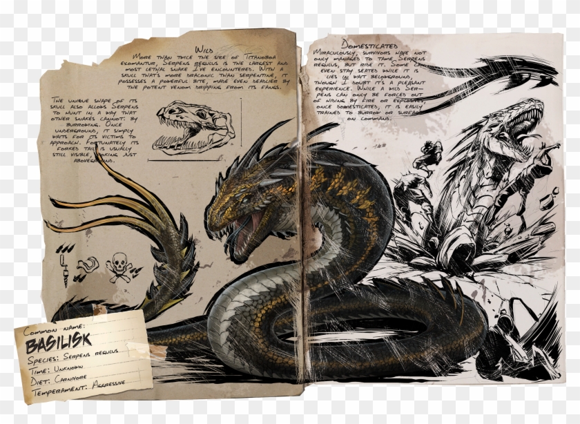 Dino Dossier - Basilisk - Ark Survival Evolved Basilisk Clipart #1554957