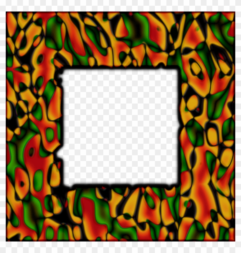 Psycho Frame, Layer, Png, Psychedelic, Frame, Hq Photo - Psychedelic Picture Frame Clipart