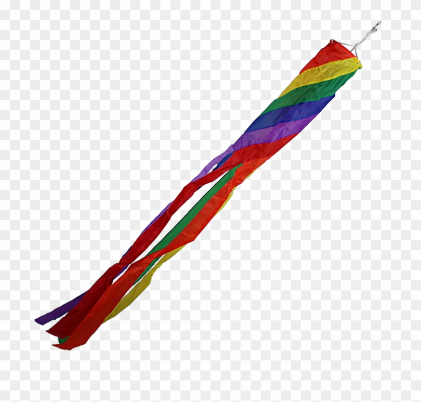 Image Of Diagonal Rainbow Windsock - Flag Clipart #1555192