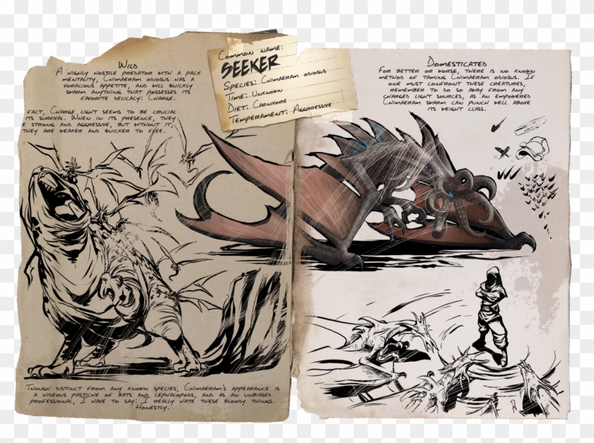 Dino Dossier - Seeker - Ark Aberration Seeker Dossier Clipart #1555256