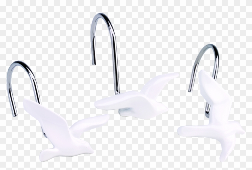 Seagulls Shower Curtain Hooks - Earrings Clipart