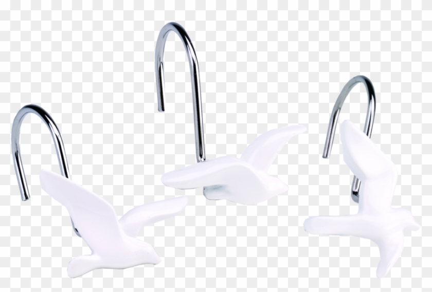 Seagulls Shower Curtain Hooks - Earrings Clipart #1555339