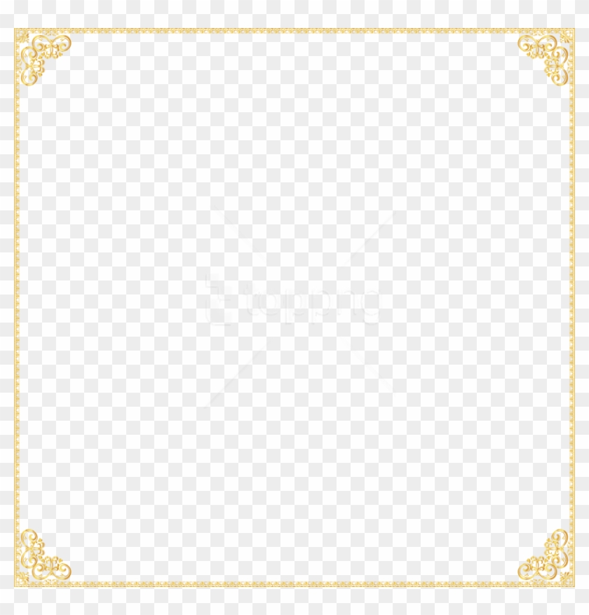 Free Png Gold Border Frame Png - Golden Border Transparent Background Clipart #1555484