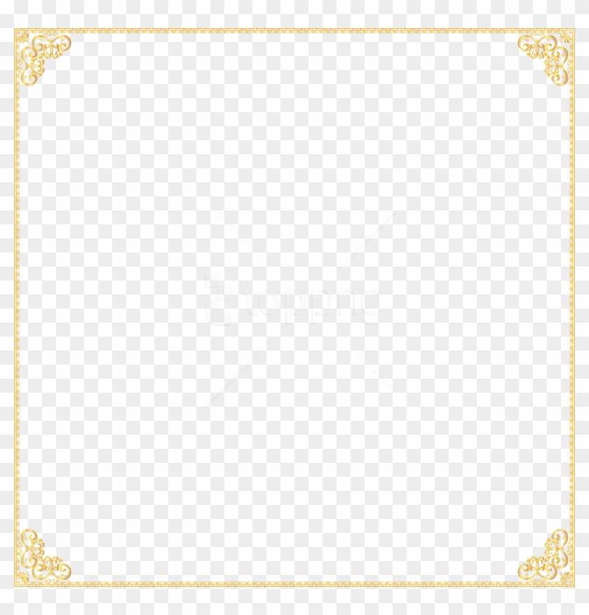 Free Png Gold Border Frame Png - Golden Border Transparent Background Clipart