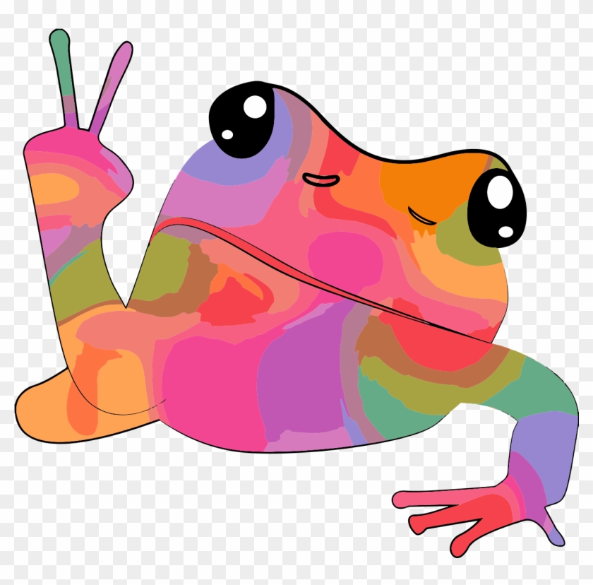 Psychedelic Tree Frog Purchase Design Here - T-shirt Clipart #1556118