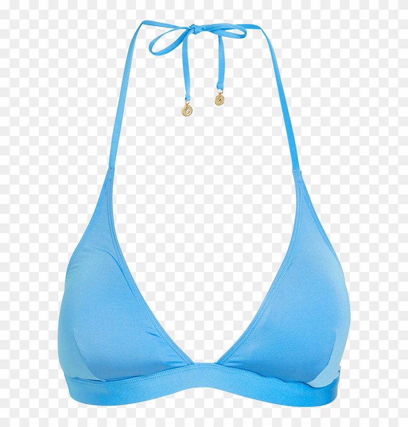 Bikini Bra Triangle Blue Clipart