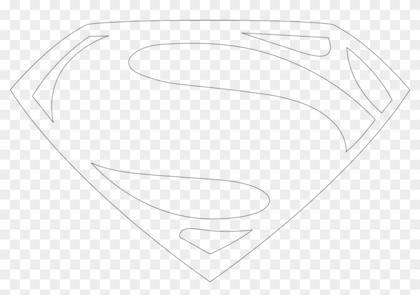 Dc Comics Symbols By Mr-droy On Clipart Library - Draw Man Of Steel Symbol - Png Download