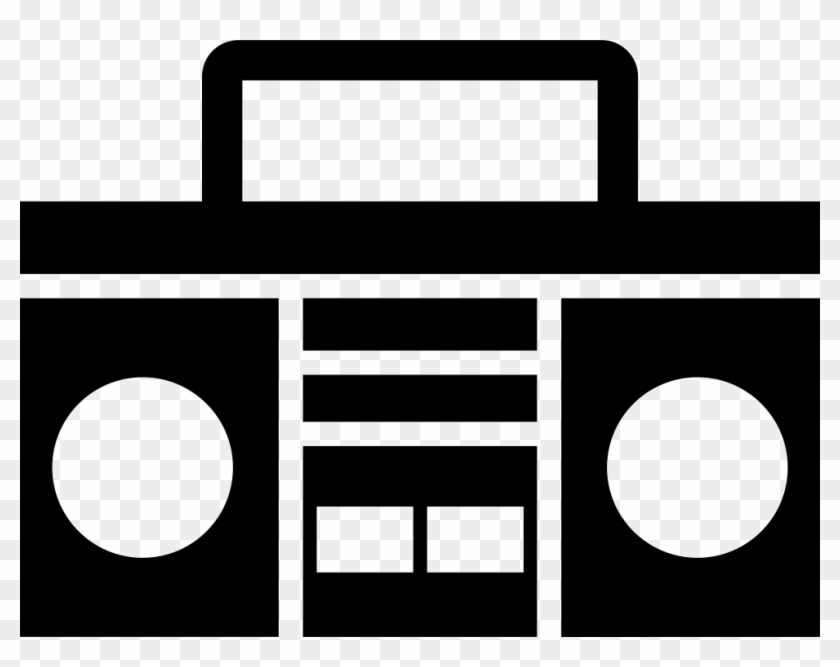 Boom Box With Handle Comments - Ghetto Blaster Icon Png Clipart #1556841